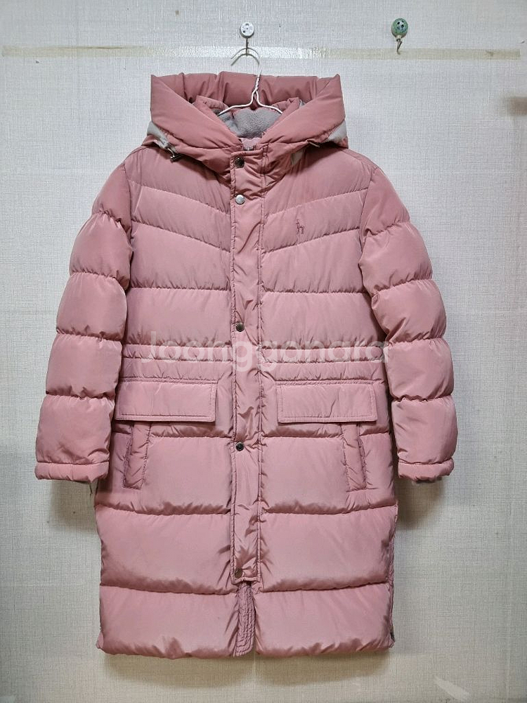 헤지스 아동 덕다운 롱패딩 사이즈 155(13Y)--0