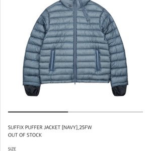 1 산산기어 서픽스 푸퍼 자켓 네이비 25fw 새상품