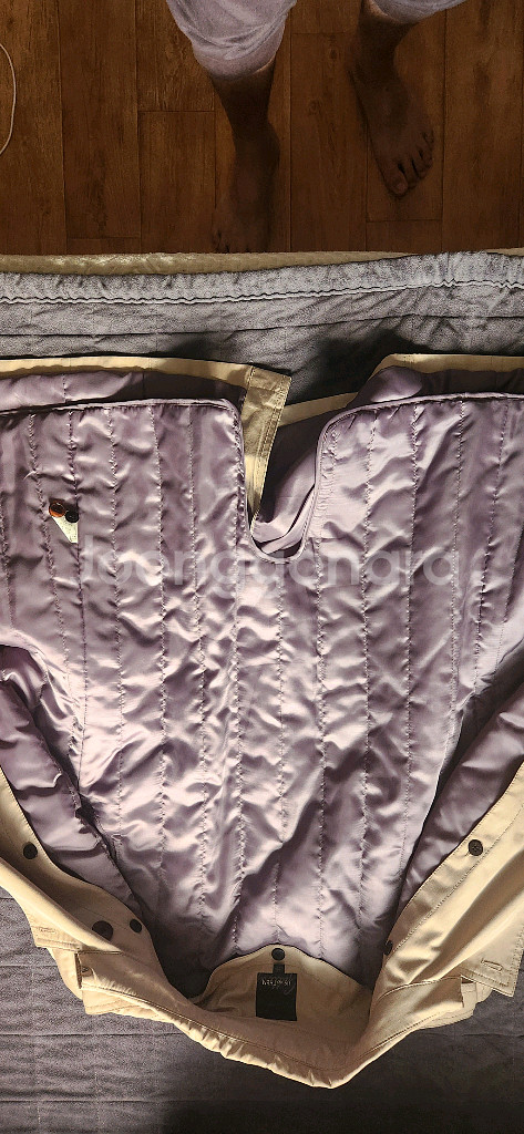 브랜드 남성 아이보리 코트 신품급 95~100 사이즈 미착용--3