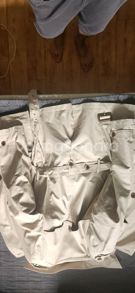 브랜드 남성 아이보리 코트 신품급 95~100 사이즈 미착용--2