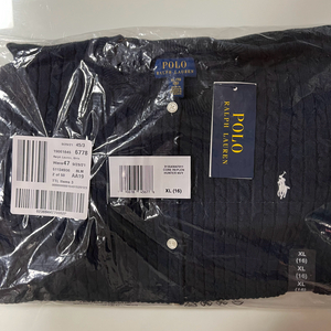 [새상품] 폴로 걸즈 가디건 헌터네이비 XL