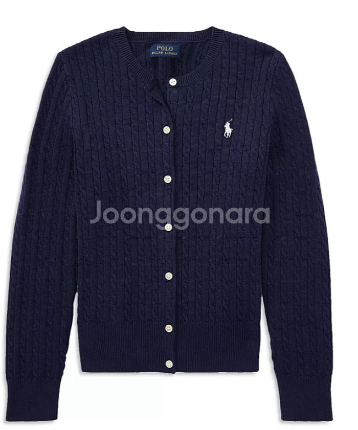 [새상품] 폴로 걸즈 가디건 헌터네이비 XL--2
