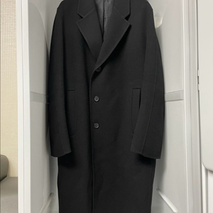 솔리드옴므 블랙 캐시미어 핸드메이드 코트 48사이즈