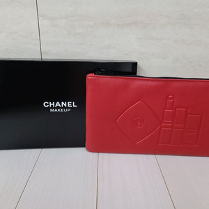 정품) 샤넬 레드 파우치 (코스메틱)