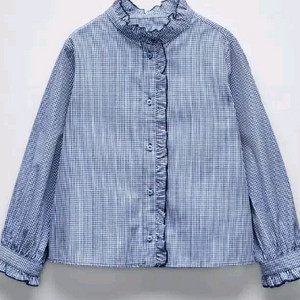 자라키즈 프릴 깅엄 체크 셔츠 6-7y 새상품 이미지