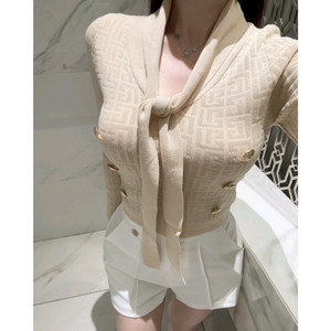 수입의류 B골드 버튼 스카프 니트