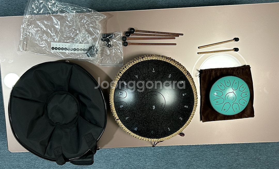 텅 드럼 15음(검정) ,11음(민트) 2개 세트--0