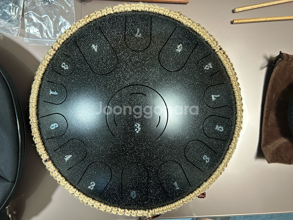 텅 드럼 15음(검정) ,11음(민트) 2개 세트--1