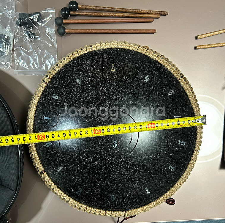 텅 드럼 15음(검정) ,11음(민트) 2개 세트--3