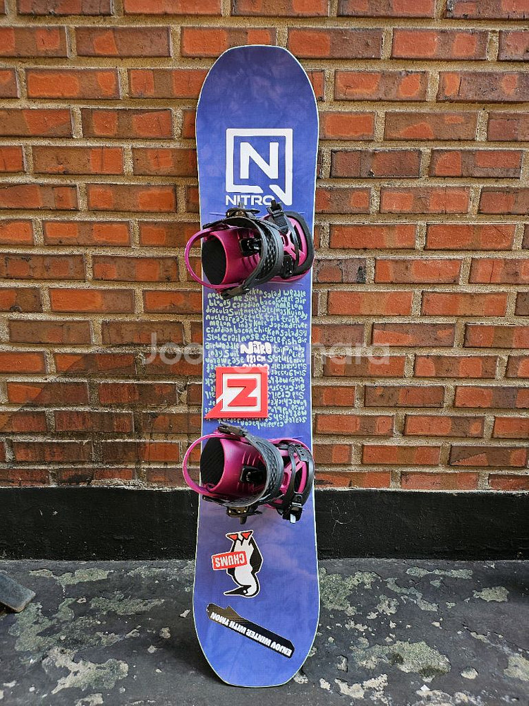 키즈 어린이 아동용 나이트로 스노우보드 보드+바인딩 세트--0