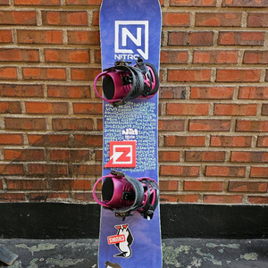 키즈 어린이 아동용 나이트로 스노우보드 보드+바인딩 세트