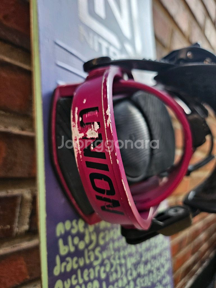 키즈 어린이 아동용 나이트로 스노우보드 보드+바인딩 세트--4