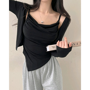 새상품)드레이프 나시 가디건세트 요술핏