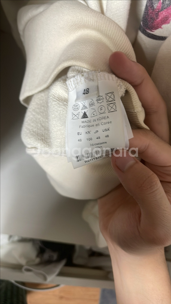 우영미 플라워 프린트 후드티 급매--1