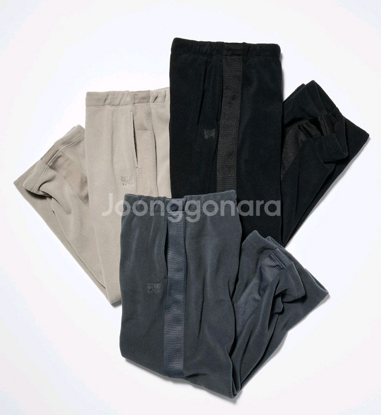 유니클로 니들스 콜라보 후리스 와이드팬츠(블랙,그레이)--0