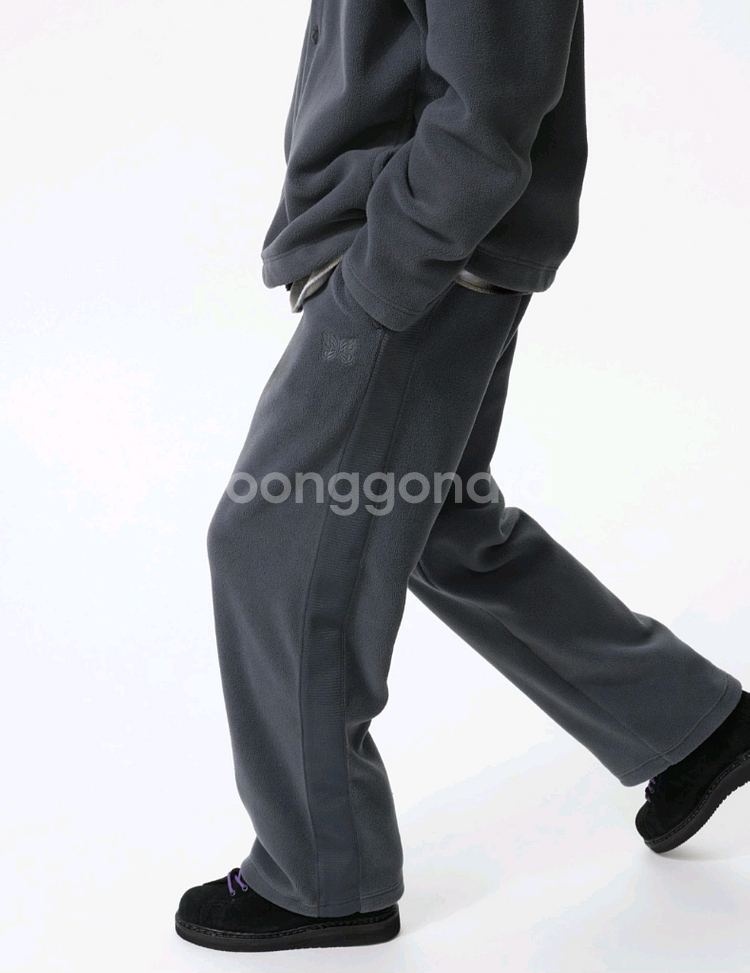 유니클로 니들스 콜라보 후리스 와이드팬츠(블랙,그레이)--2