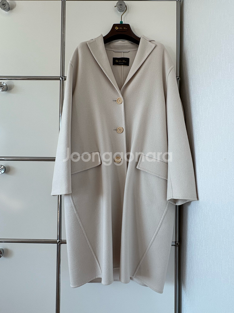 로로피아나 아이보리 캐시미어 100 롱 코트--0