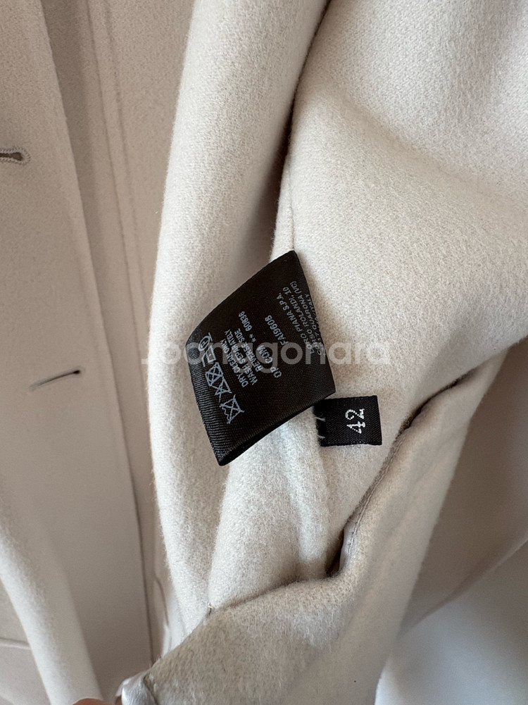 로로피아나 아이보리 캐시미어 100 롱 코트--3