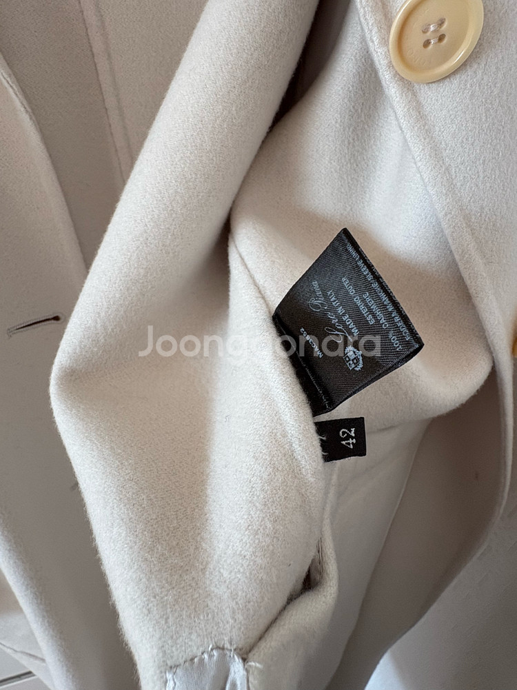 로로피아나 아이보리 캐시미어 100 롱 코트--4