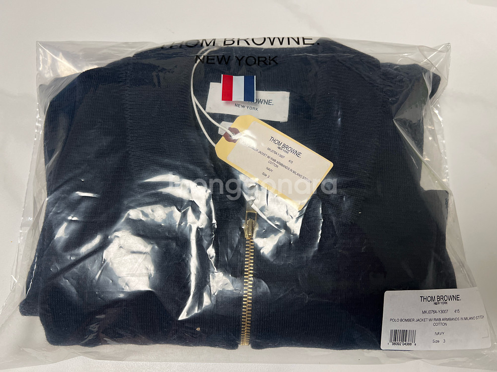 톰브라운 암밴드 밀라노스티치 니트 집업 사이즈3--2