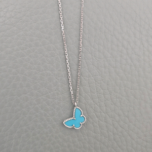 반클리프 앤 아펠 버터플라이 터콰이즈 목걸이