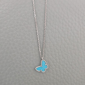 반클리프 앤 아펠 버터플라이 터콰이즈 목걸이