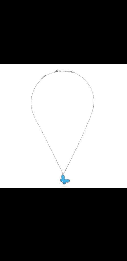 반클리프 앤 아펠 버터플라이 터콰이즈 목걸이--2