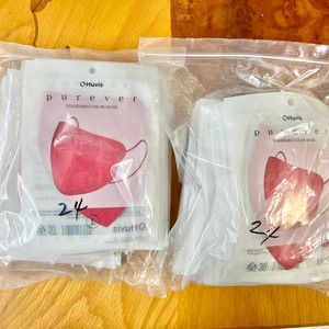 휴비스, 퓨레버, 마스크, 레드, 개별포장, 일괄