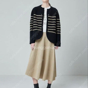 21 한섬 시스템 김다미 스트라이프 가디건 타임 마인