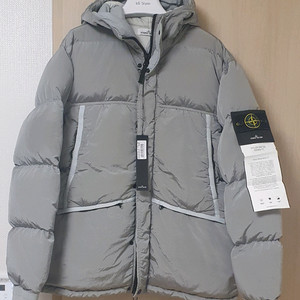스톤아일랜드 나일론메탈패딩 펄그레이 xl
