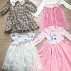 여아 110-120 사이즈 원피스 4벌 일괄 판매 합니다
