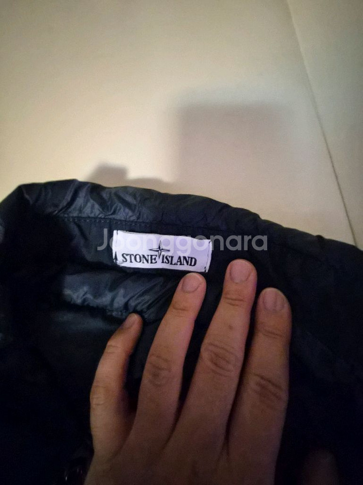 스톤아일랜드 네이비 셔츠 패딩 자켓--2