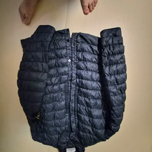 스톤아일랜드 네이비 셔츠 패딩 자켓