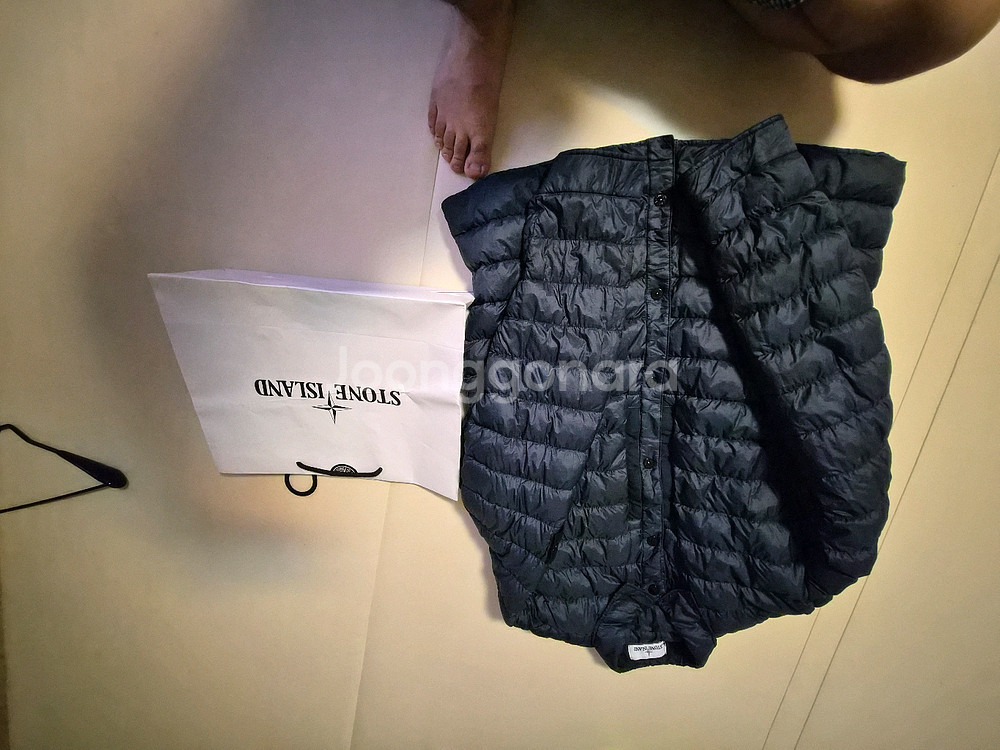 스톤아일랜드 네이비 셔츠 패딩 자켓--7