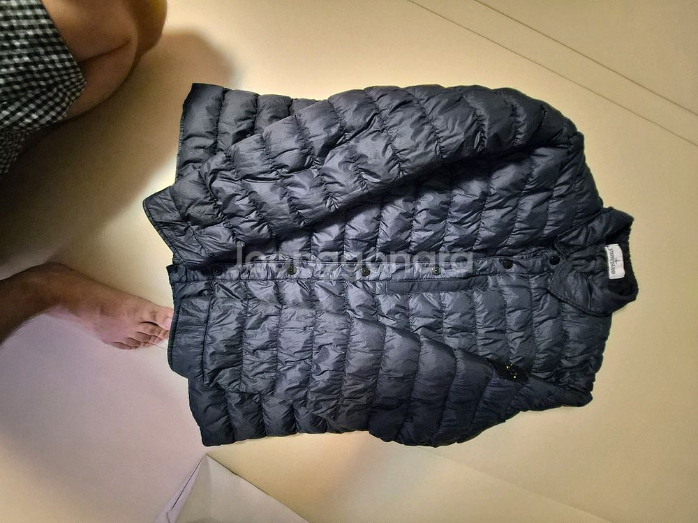 스톤아일랜드 네이비 셔츠 패딩 자켓--6