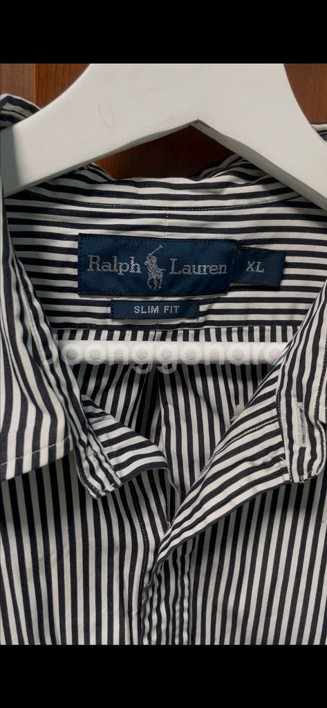 폴로 랄프로렌 스트라이프 슬림핏 셔츠 XL--2