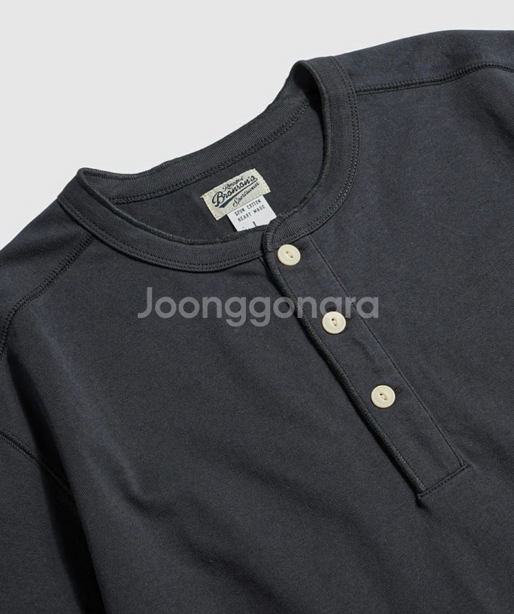 브론슨 10.6oz 코튼 헨리 반팔티 XXXL사이즈 (XL)--2