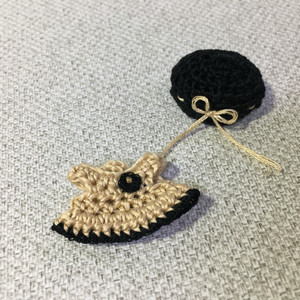 [실바니안 뜨개옷] 베이지 블랙 니트 원피스 베레모 세트