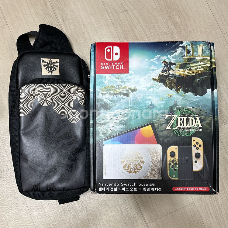 S급 닌텐도 스위치 OLED 젤다 에디션 풀박스+ 스위치 휴대가방 젤다에디션--0