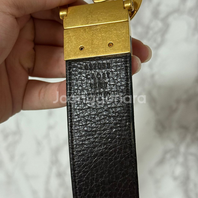 [95.38] 구찌 금장 벨트--1