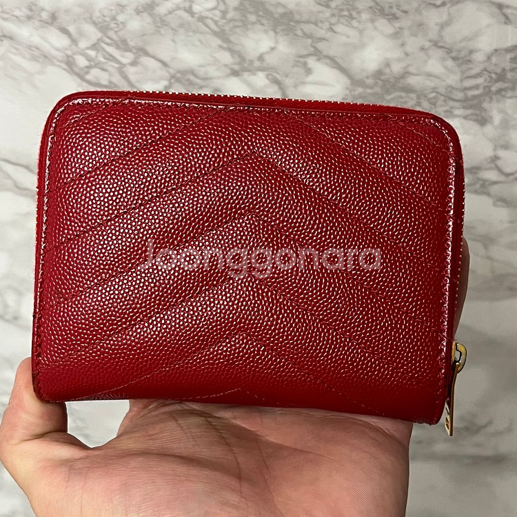 [OS] 입생로랑 모노그램 컴팩트 금장 반지갑--1