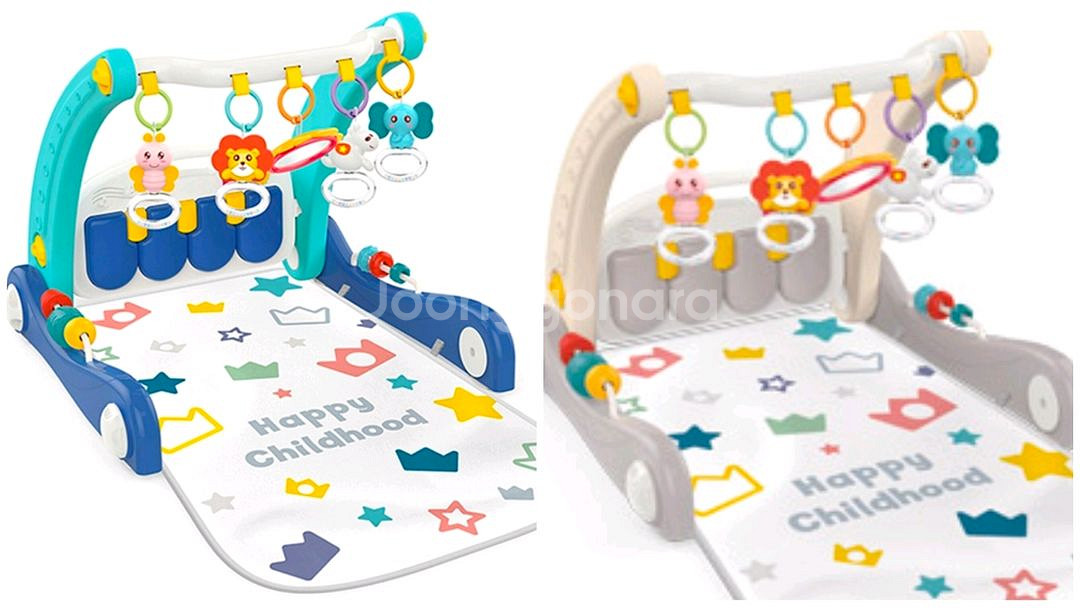 미개봉]하늘썬별 2in1 딸랑이 피아노 걸음마 체육관--1