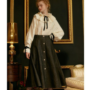 새상품 안나수이 데님 스커트 66사이즈