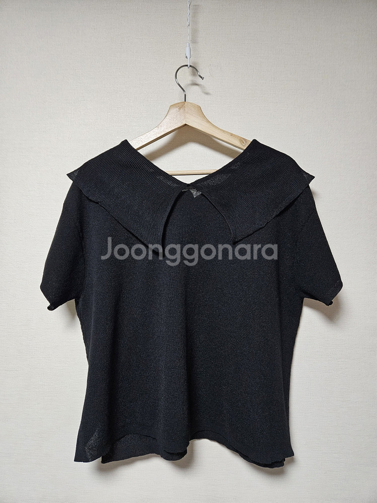 에스제이 SJSJ 린넨 블렌드 세일러 칼라 탑 프리사이즈 한섬--7