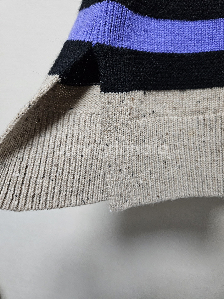 코스 COS 오버핏 배색 니트 베스트 eur M사이즈--5