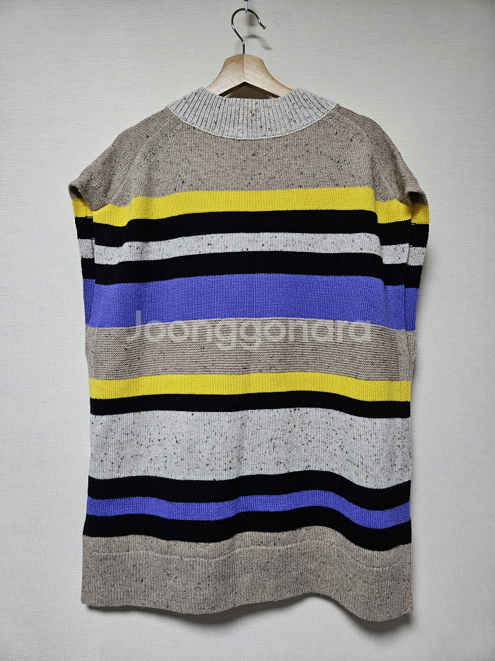 코스 COS 오버핏 배색 니트 베스트 eur M사이즈--6