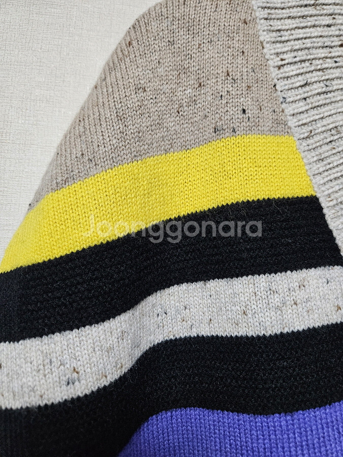 코스 COS 오버핏 배색 니트 베스트 eur M사이즈--4