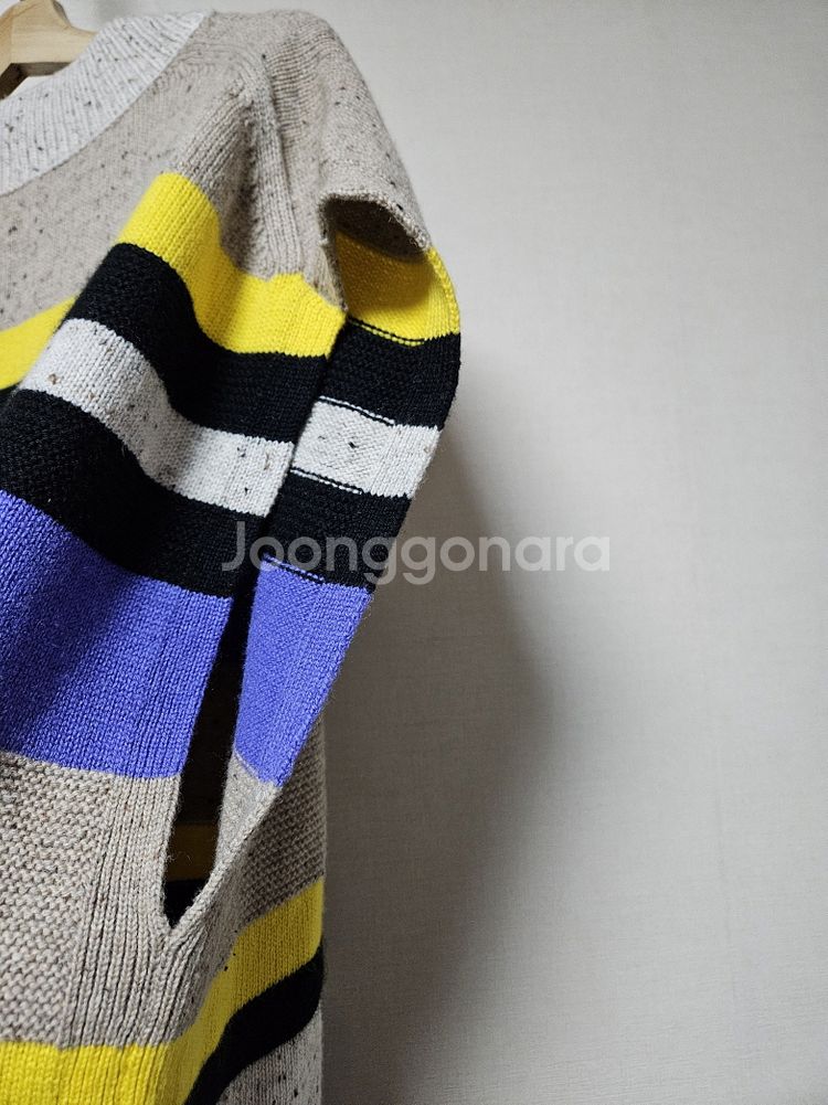 코스 COS 오버핏 배색 니트 베스트 eur M사이즈--7