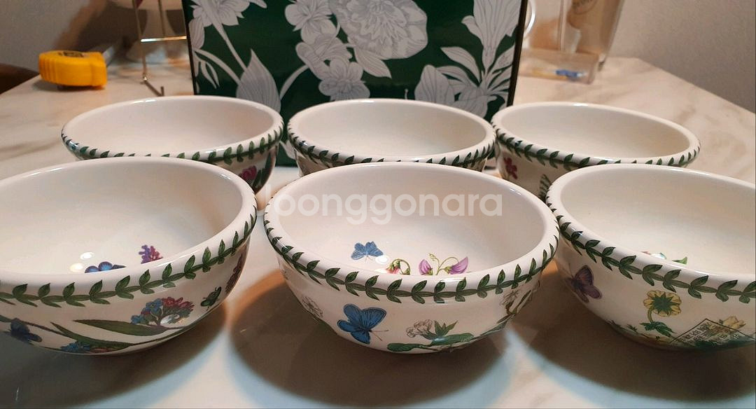 새것)영국 포트메리온 구형 밥공기6개(백화점정품)--3