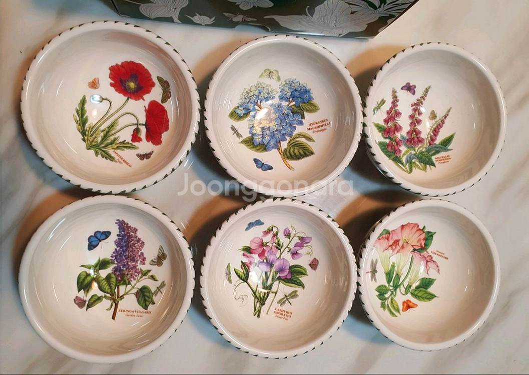 새것)영국 포트메리온 구형 밥공기6개(백화점정품)--1